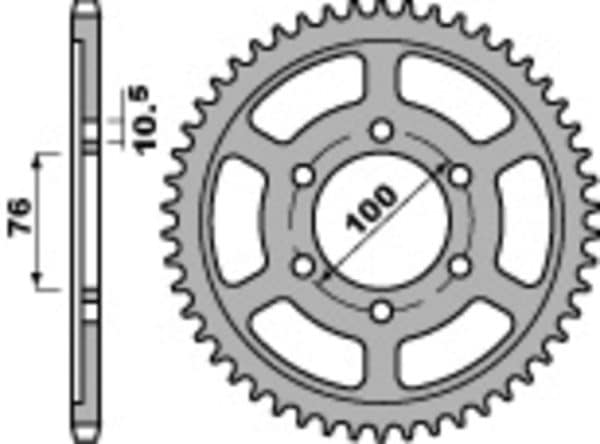PBR Stål Standard Bakdrev - 530