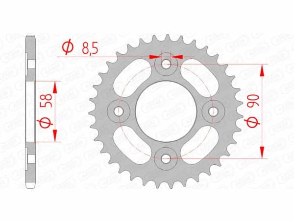 AFAM Stål Standard Bakdrev 10117 - 420