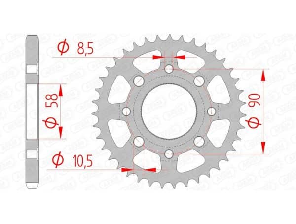 AFAM Stål Standard Bakdrev 10201 - 428