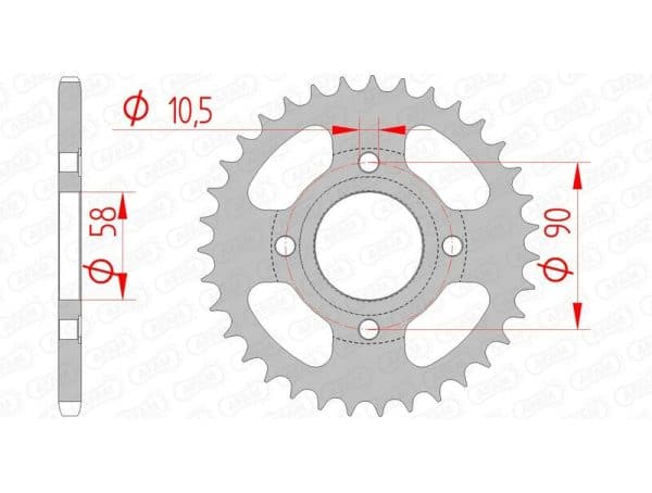 AFAM Stål Standard Bakdrev 10214 - 520