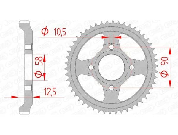 AFAM Stål Standard Bakdrev 10216 - 428
