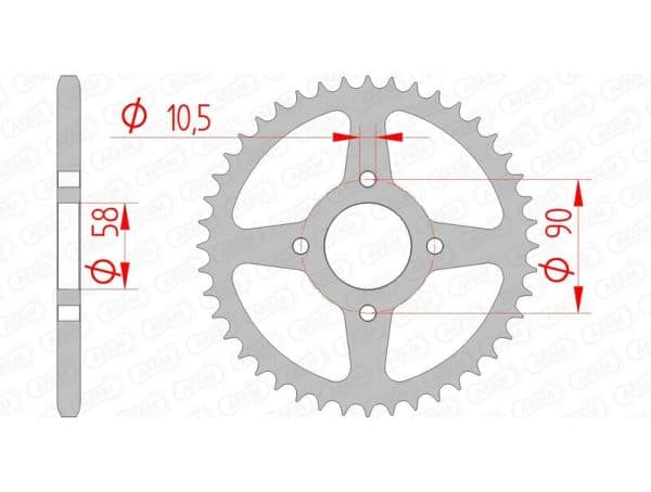 AFAM Stål Standard Bakdrev 10221 - 520