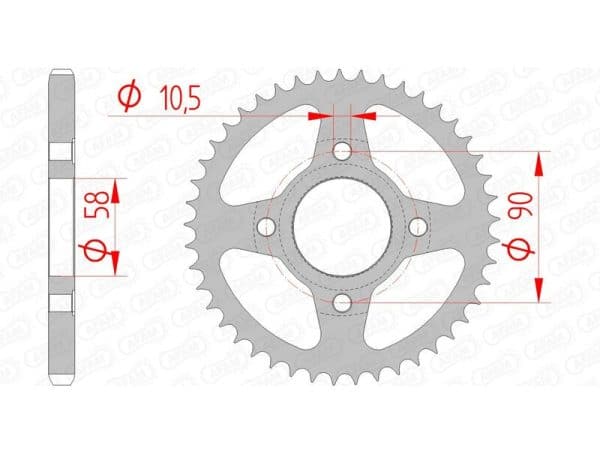 AFAM Stål Standard Bakdrev 10223 - 428