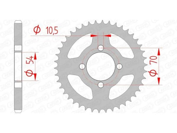 AFAM Stål Standard Bakdrev 10229 - 428