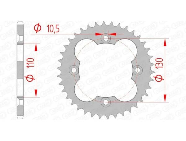 AFAM Stål Standard Bakdrev 10318 - 520