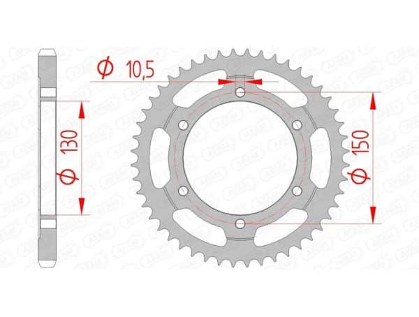 AFAM Stål Standard Bakdrev 10502 - 525