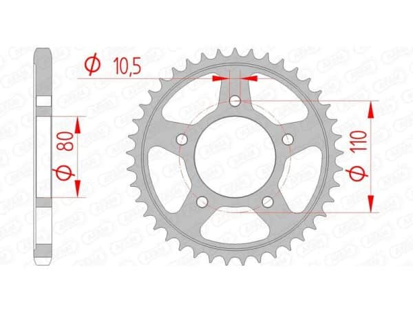 AFAM Stål Standard Bakdrev 10504 - 525