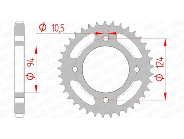 AFAM Stål Standard Bakdrev 10505 - 530