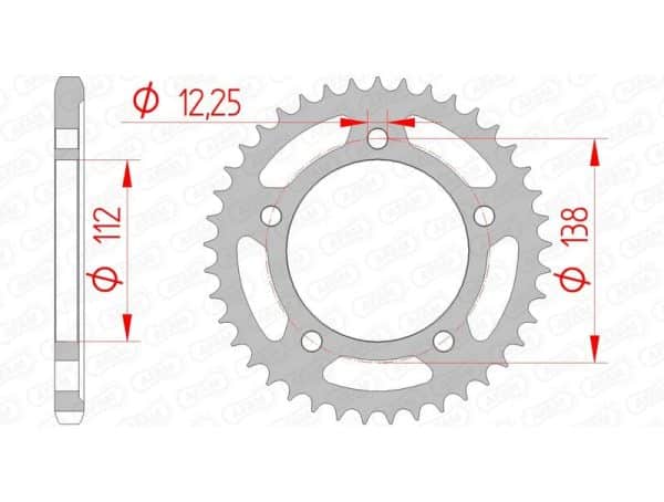 AFAM Stål Standard Bakdrev 10517 - 525