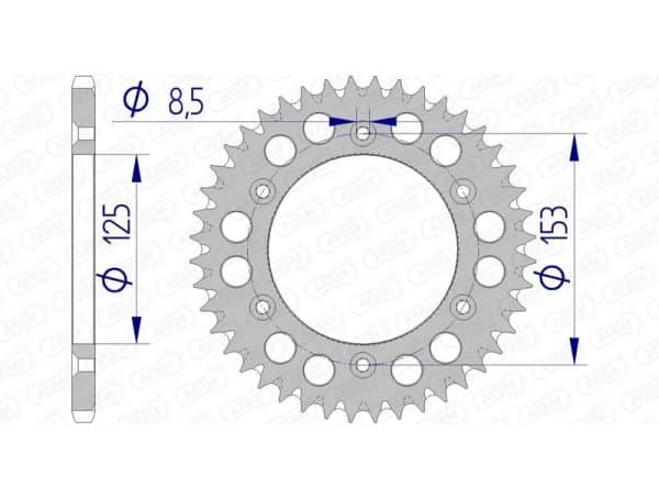 AFAM Aluminium Ultralätt Bakdrev 11212 - 520