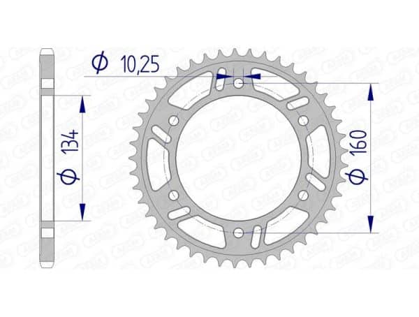 AFAM Aluminium Ultralätt Bakdrev 11618 - 520
