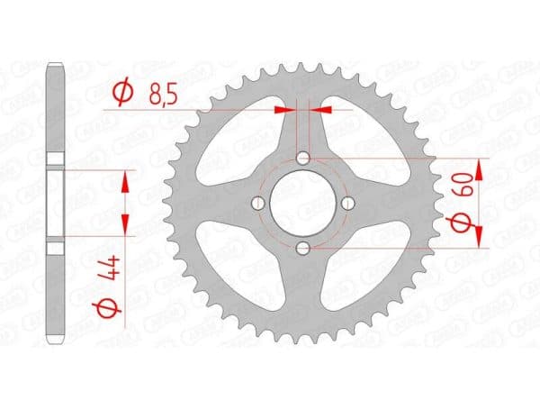 AFAM Stål Standard Bakdrev 12100 - 420