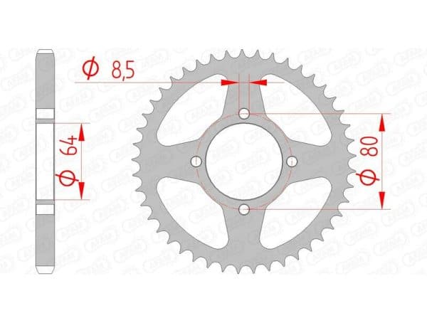 AFAM Stål Standard Bakdrev 12200 - 428
