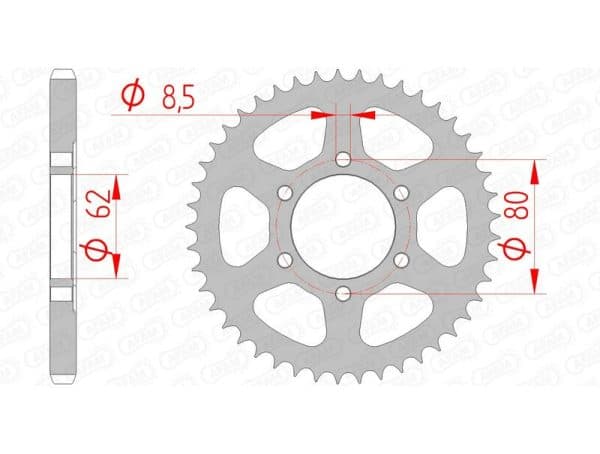 AFAM Stål Standard Bakdrev 12203 - 428