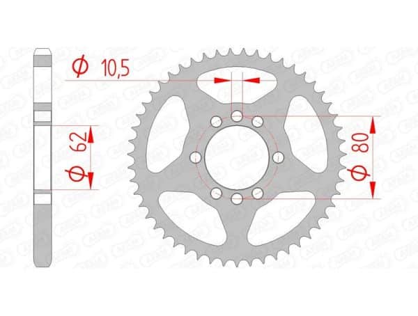 AFAM Stål Standard Bakdrev 12204 - 428