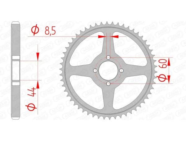 AFAM Stål Standard Bakdrev 12222 - 428