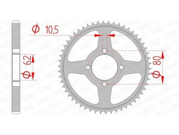 AFAM Stål Standard Bakdrev 12224 - 428