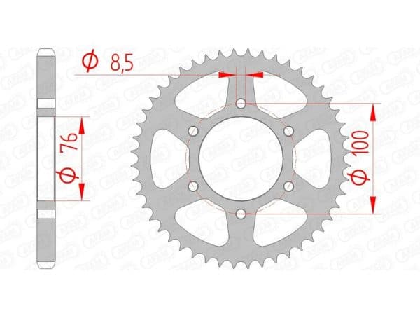 AFAM Stål Standard Bakdrev 12227 - 428