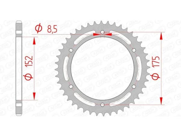 AFAM Stål Standard Bakdrev 12301 - 520