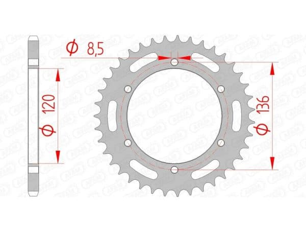 AFAM Stål Standard Bakdrev 12304 - 520