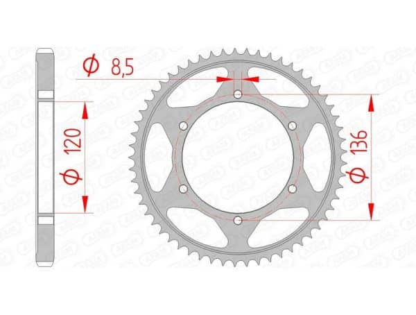 AFAM Stål Standard Bakdrev 12313 - 428