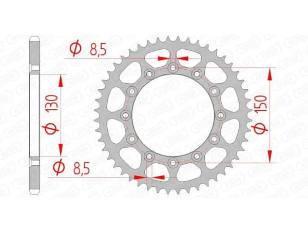 AFAM Stål Standard Bakdrev 12323 - 520