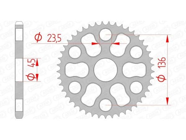 AFAM Stål Standard Bakdrev 12325 - 428