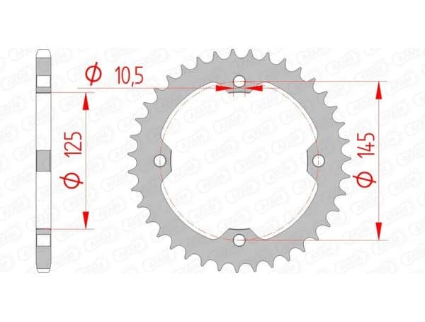 AFAM Stål Standard Bakdrev 12407 - 520