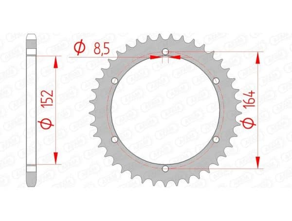 AFAM Stål Standard Bakdrev 12502 - 520