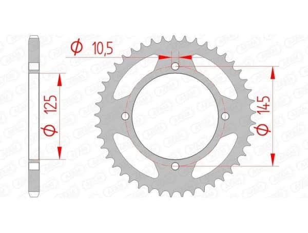 AFAM Stål Standard Bakdrev 12505 - 520