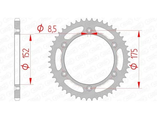 AFAM Stål Standard Bakdrev 12508 - 520