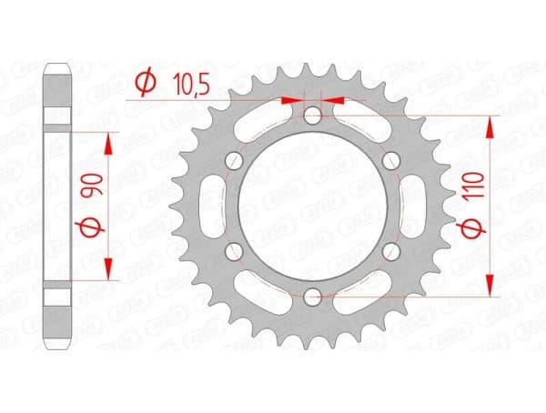 AFAM Stål Standard Bakdrev 12600 - 530