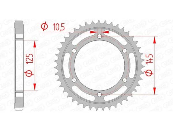 AFAM Stål Standard Bakdrev 12601 - 530
