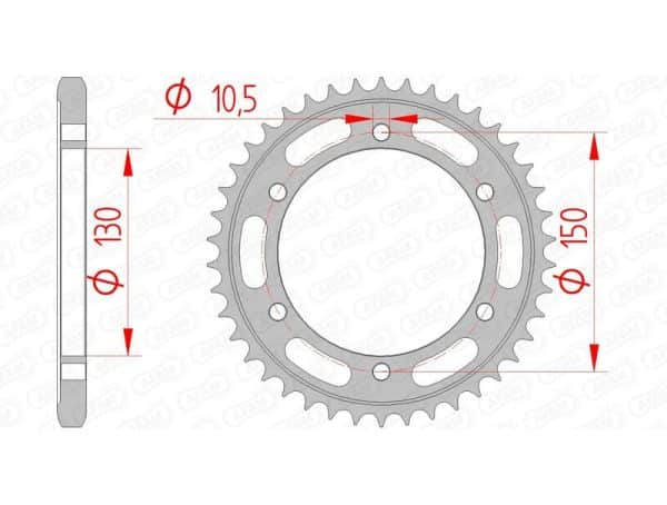 AFAM Stål Standard Bakdrev 12606 - 525