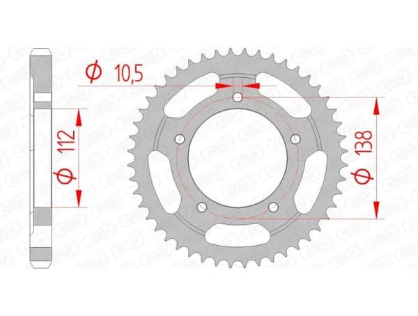 AFAM Stål Standard Bakdrev 12607 - 530