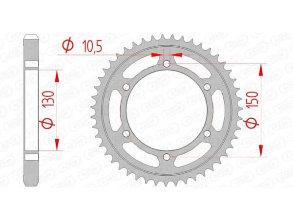 AFAM Stål Standard Bakdrev 12801 - 530