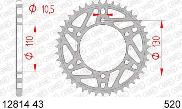 AFAM Stål Standard Bakdrev 12814 - 520