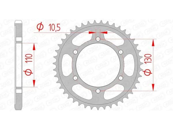 AFAM Stål Standard Bakdrev 12815 - 525