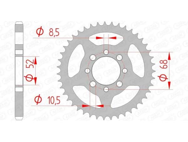AFAM Stål Standard Bakdrev 14101 - 428