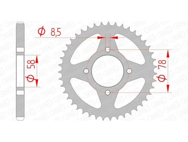 AFAM Stål Standard Bakdrev 14201 - 428