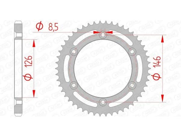 AFAM Stål Standard Bakdrev 14207 - 428