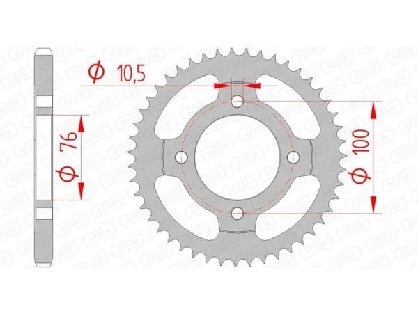 AFAM Stål Standard Bakdrev 14208 - 428