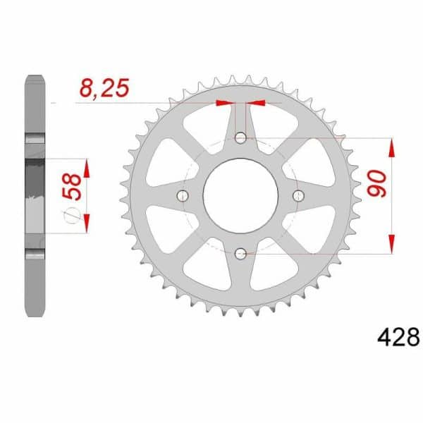 AFAM Stål Standard Bakdrev 14212 - 428