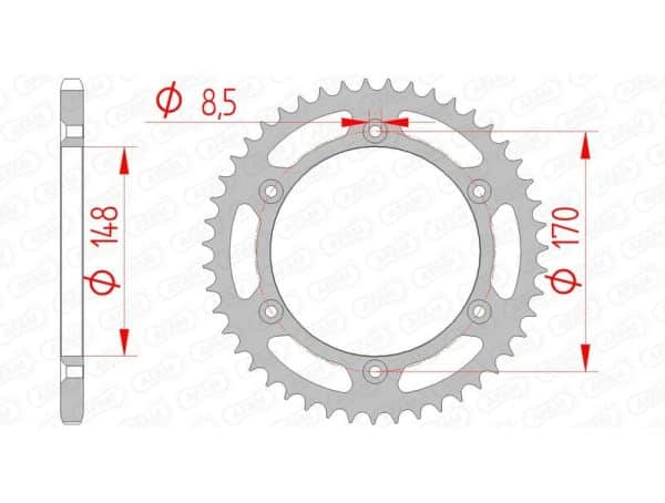 AFAM Stål Standard Bakdrev 14501 - 520