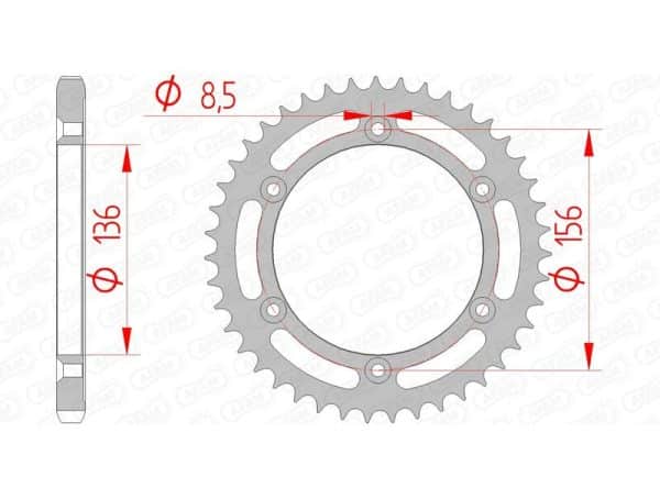 AFAM Stål Standard Bakdrev 14506 - 525