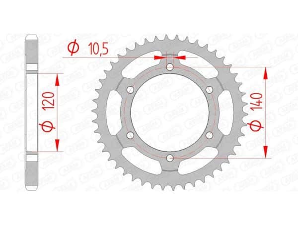 AFAM Stål Standard Bakdrev 14507 - 525