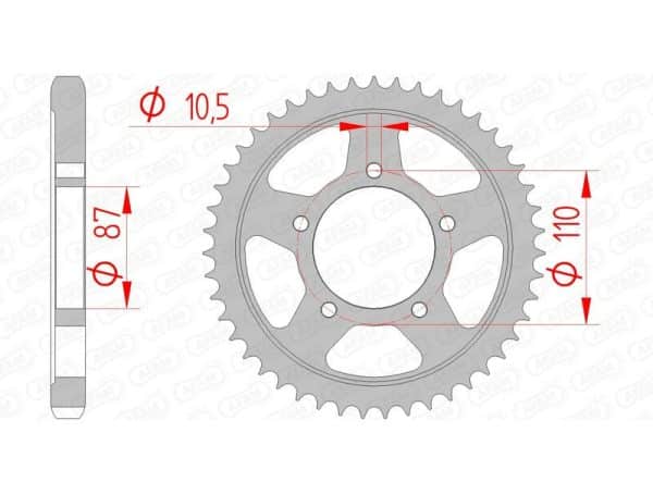 AFAM Stål Standard Bakdrev 14601 - 530