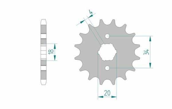 AFAM Stål Standard Framdrev 20200 - 428