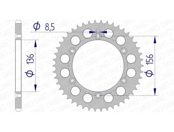 AFAM Aluminium Bakdrev 15206 - 520