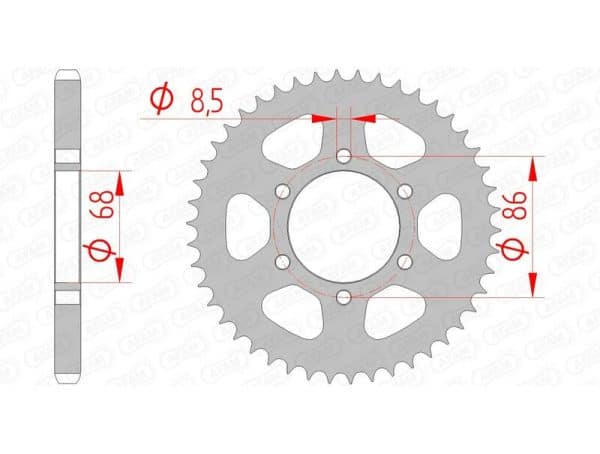 AFAM Stål Standard Bakdrev 16201 - 428